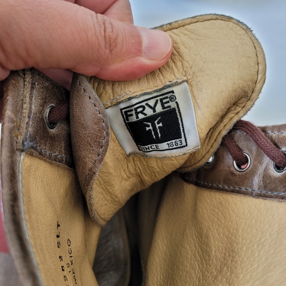 Vintage brown Fry lace-up ankle boots size 7 - Picture 13 of 15